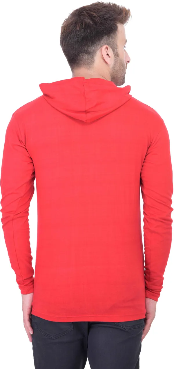 Red_Cotton_Blend_Full_Sleeve_Solid_Hooded_Neck_Regular_T-Shirt_For_Men