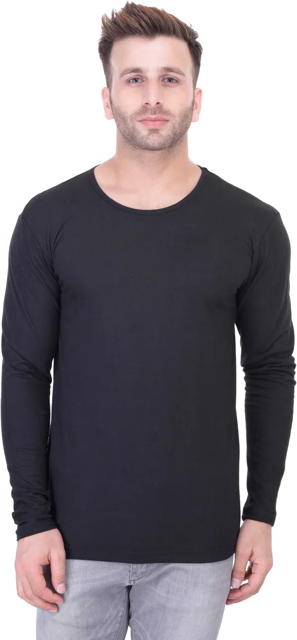 Black_Cotton_Blend_Full_Sleeve_Solid_Henley_Neck_Regular_T-Shirt_For_Men