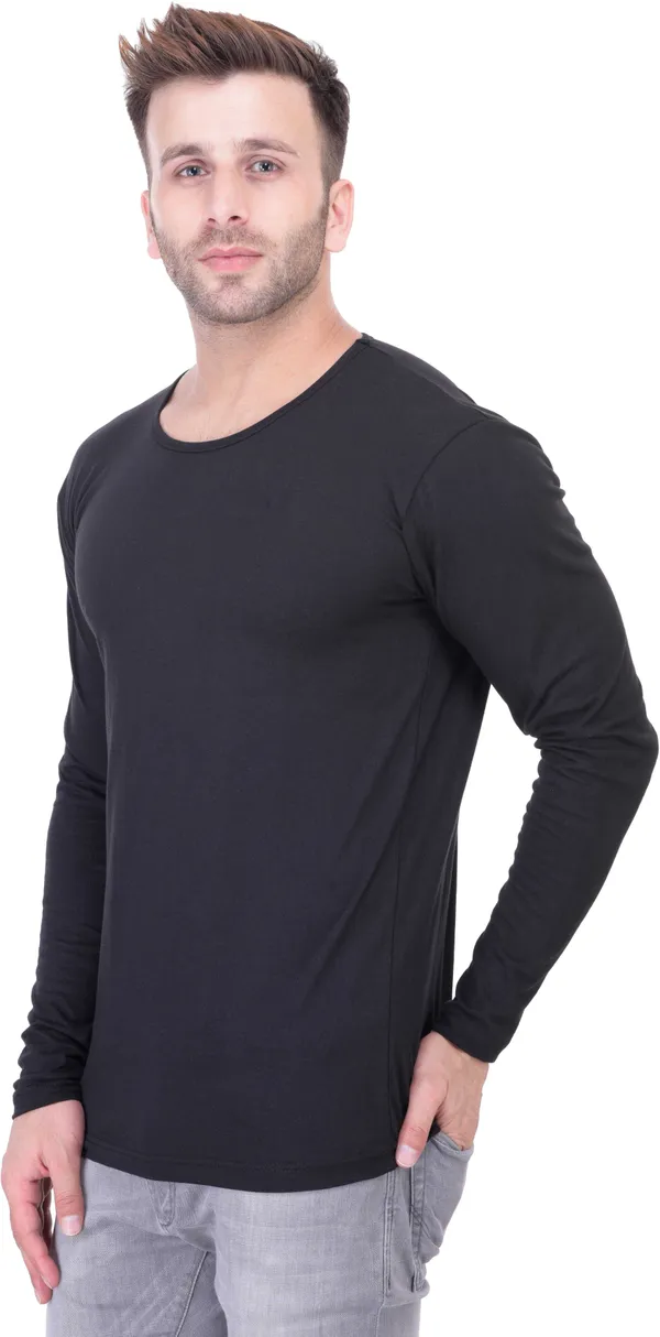 Black_Cotton_Blend_Full_Sleeve_Solid_Henley_Neck_Regular_T-Shirt_For_Men