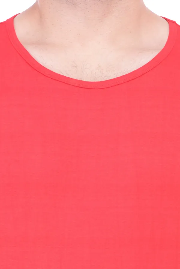 Red_Cotton_Blend_Half_Sleeve_Solid_Round_Neck_Regular_T-Shirt_For_Men