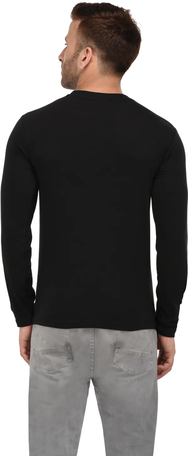 Cotton_Blend_Full_Sleeve_Solid_Round_Neck_Regular_T-Shirt_For_Men