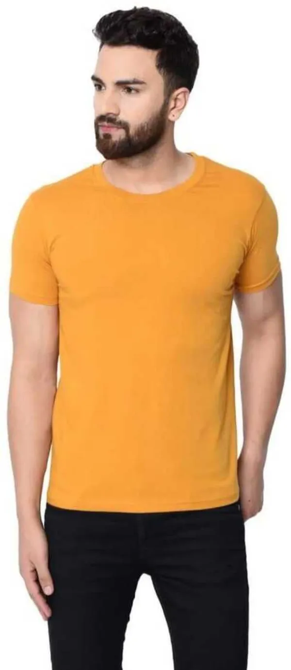 Black_Cotton_Blend_Half_Sleeve_Solid_Round_Neck_Regular_T-Shirt_For_Men