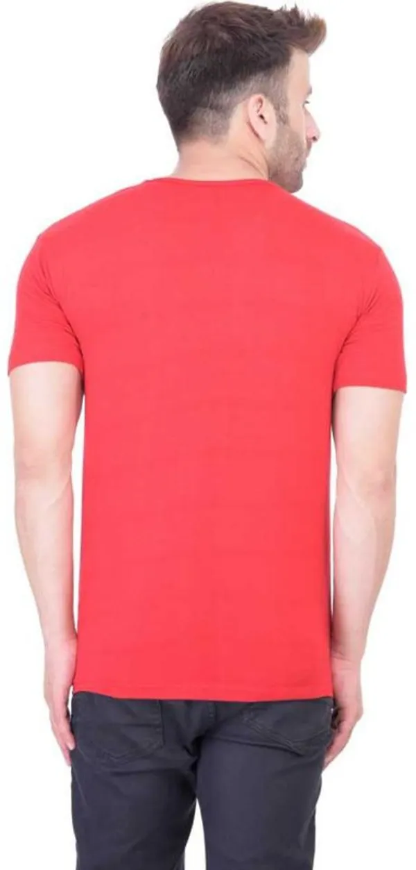 Red_Cotton_Blend_Short_Sleeve_Solid_V_Neck_Regular_T-Shirt_For_Men