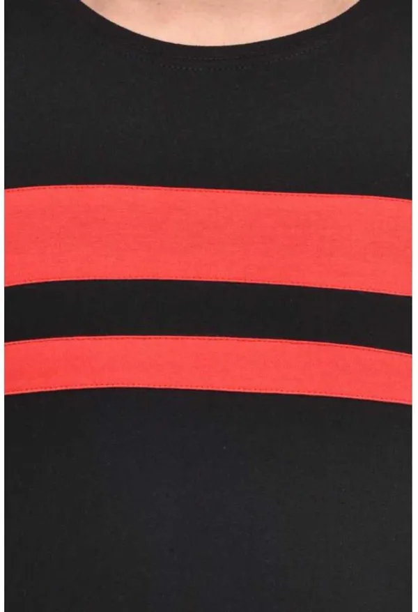 Red_&_Black_Cotton_Blend_Half_Sleeve_Striped_Round_Neck_Regular_T-Shirt_For_Men