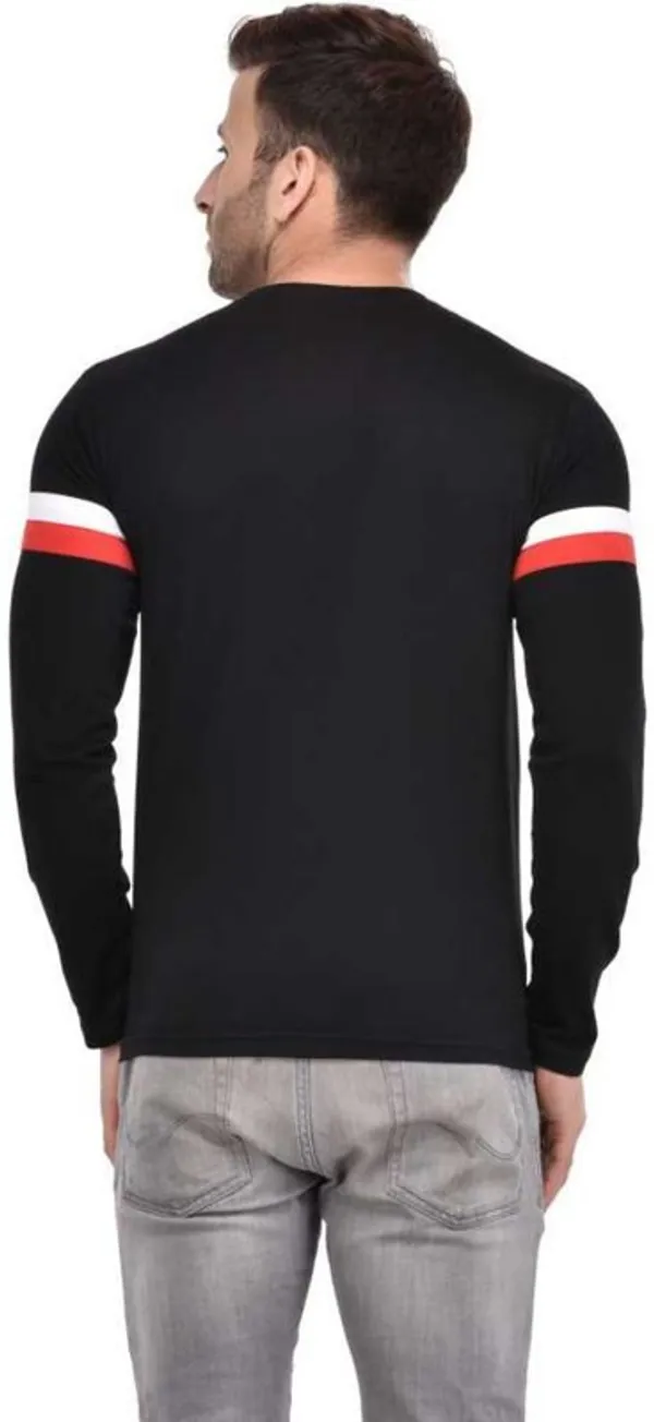 Black_Cotton_Blend_Full_Sleeve_Striped_Round_Neck_Regular_T-Shirt_For_Men
