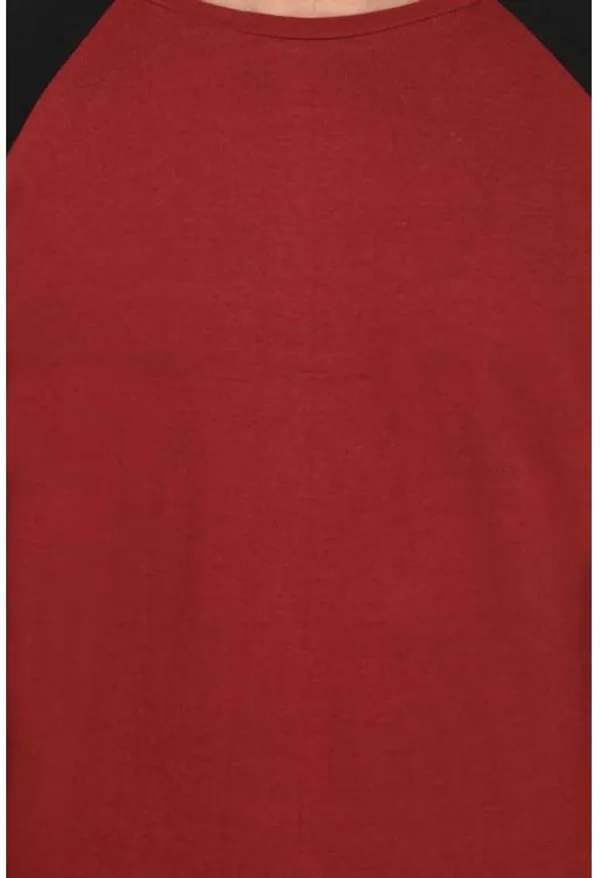 Maroon_&_Black_Cotton_Blend_Full_Sleeve_Colorblock_Round_Neck_Regular_T-Shirt_For_Men