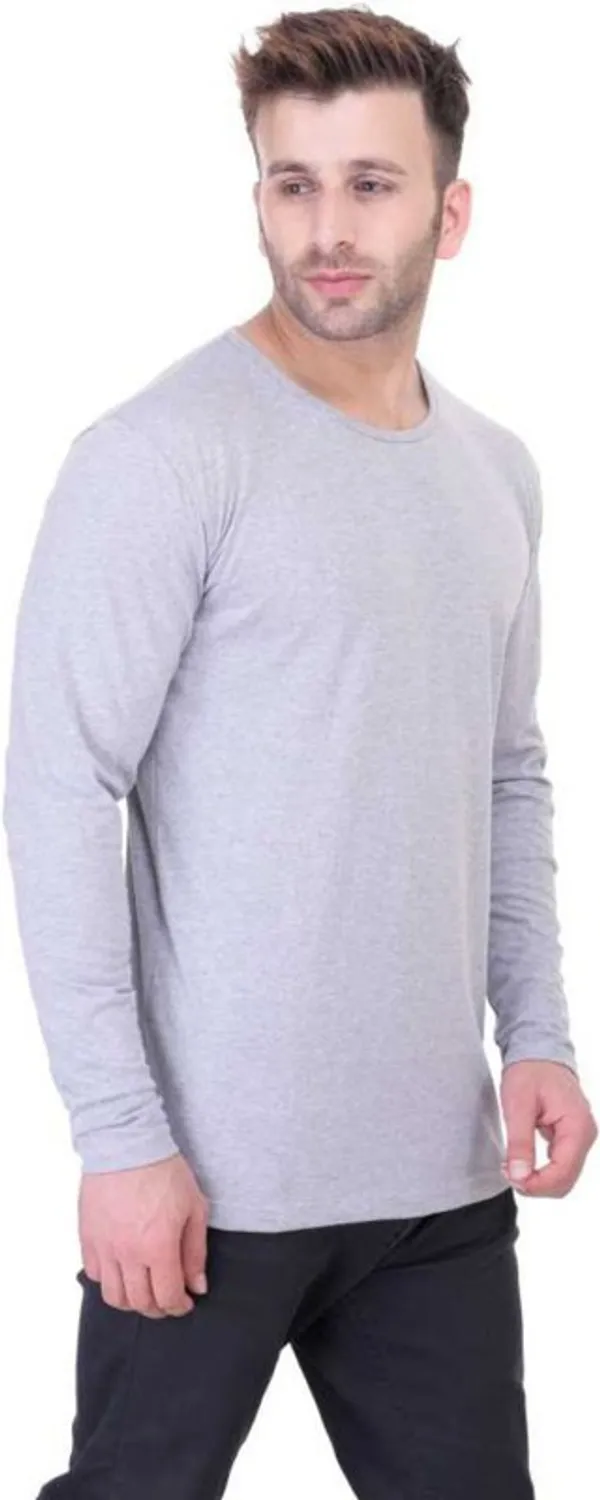 Grey_Cotton_Blend_Full_Sleeve_Solid_Round_Neck_Regular_T-Shirt_For_Men