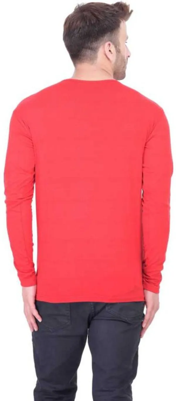 Red_Cotton_Blend_Full_Sleeve_Solid_Round_Neck_Regular_T-Shirt_For_Men