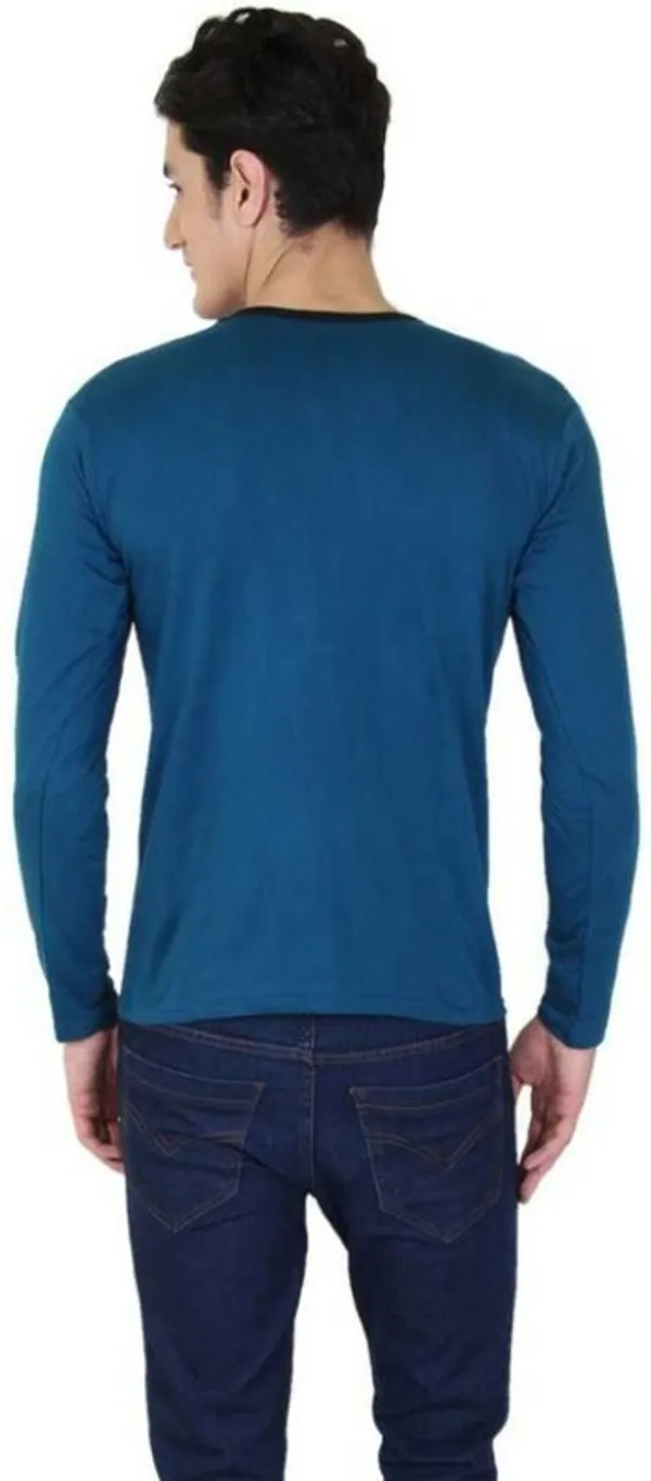 Blue_Cotton_Blend_Full_Sleeve_Printed_Round_Neck_Regular_T-Shirt_For_Men