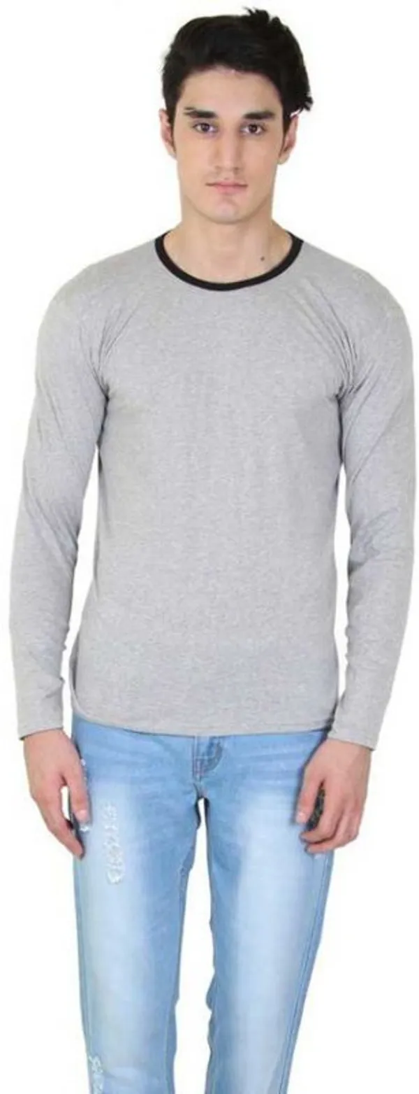 Grey_Cotton_Blend_Full_Sleeve_Solid_Round_Neck_Regular_T-Shirt_For_Men