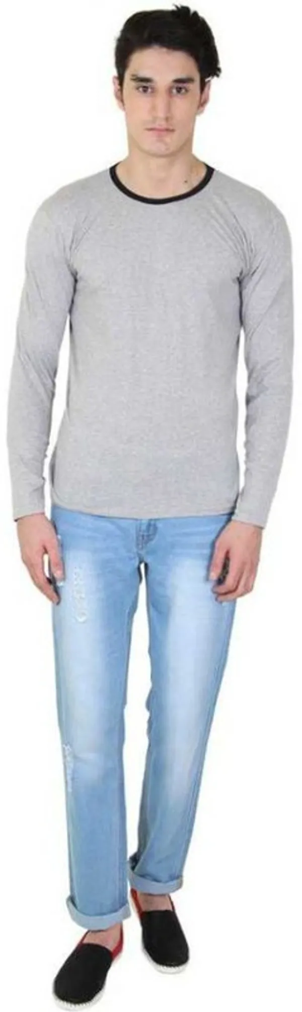 Grey_Cotton_Blend_Full_Sleeve_Solid_Round_Neck_Regular_T-Shirt_For_Men