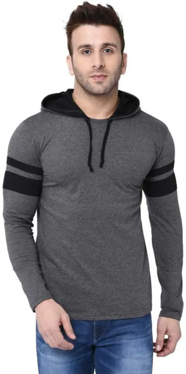 Grey_Cotton_Blend_Full_Sleeve_Striped_Hooded_Neck_Regular_T-Shirt_For_Men