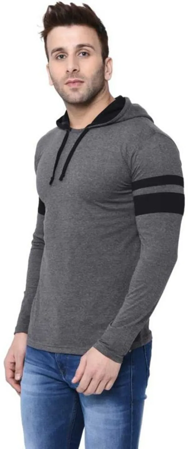 Grey_Cotton_Blend_Full_Sleeve_Striped_Hooded_Neck_Regular_T-Shirt_For_Men