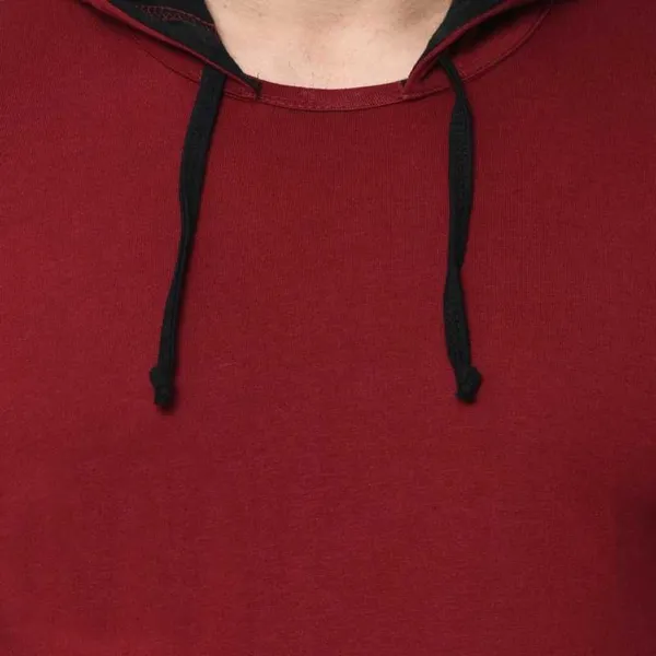 Maroon_Cotton_Blend_Full_Sleeve_Colorblock_Hooded_Neck_Regular_T-Shirt_For_Men