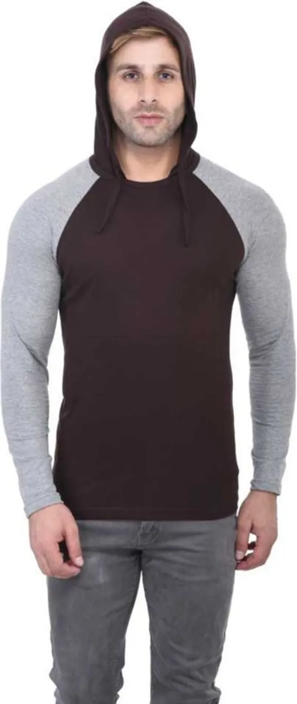 Brown_Cotton_Blend_Full_Sleeve_Colorblock_Hooded_Neck_Regular_T-Shirt_For_Men