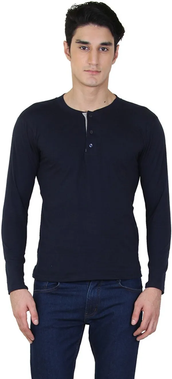 Blue_Cotton_Blend_Full_Sleeve_Solid_Henley_Neck_Regular_T-Shirt_For_Men