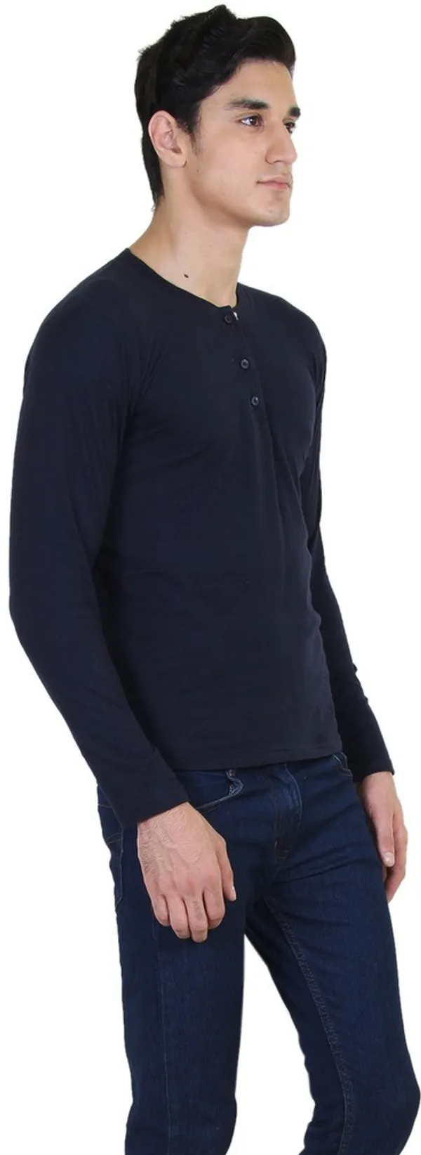 Blue_Cotton_Blend_Full_Sleeve_Solid_Henley_Neck_Regular_T-Shirt_For_Men