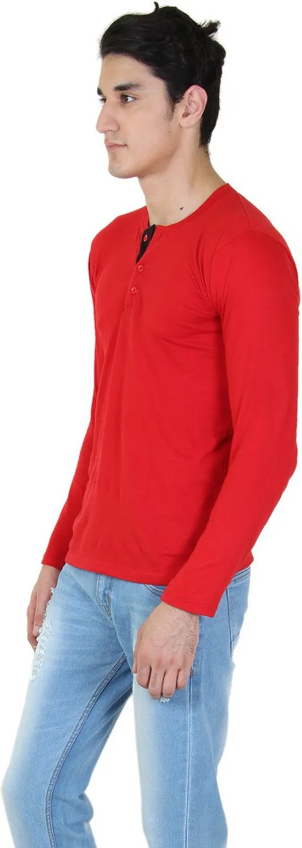 Red_Cotton_Blend_Full_Sleeve_Solid_Henley_Neck_Regular_T-Shirt_For_Men