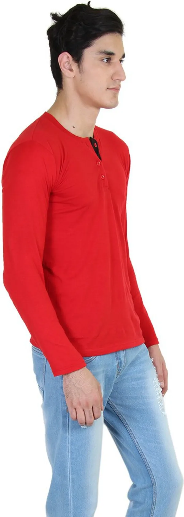 Red_Cotton_Blend_Full_Sleeve_Solid_Henley_Neck_Regular_T-Shirt_For_Men