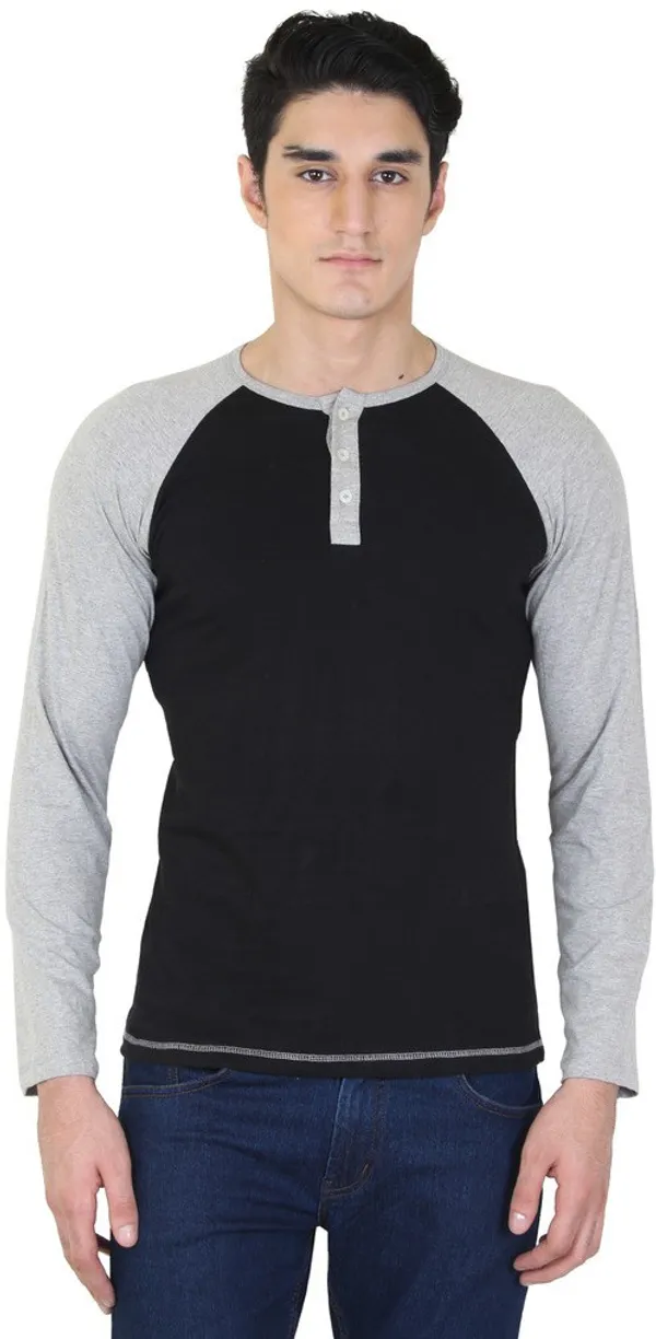 Black_Cotton_Blend_Full_Sleeve_Solid_Henley_Neck_Regular_T-Shirt_For_Men