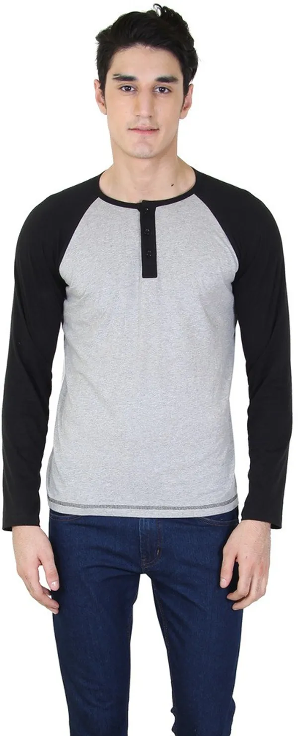 Grey_Cotton_Blend_Full_Sleeve_Solid_Henley_Neck_Regular_T-Shirt_For_Men