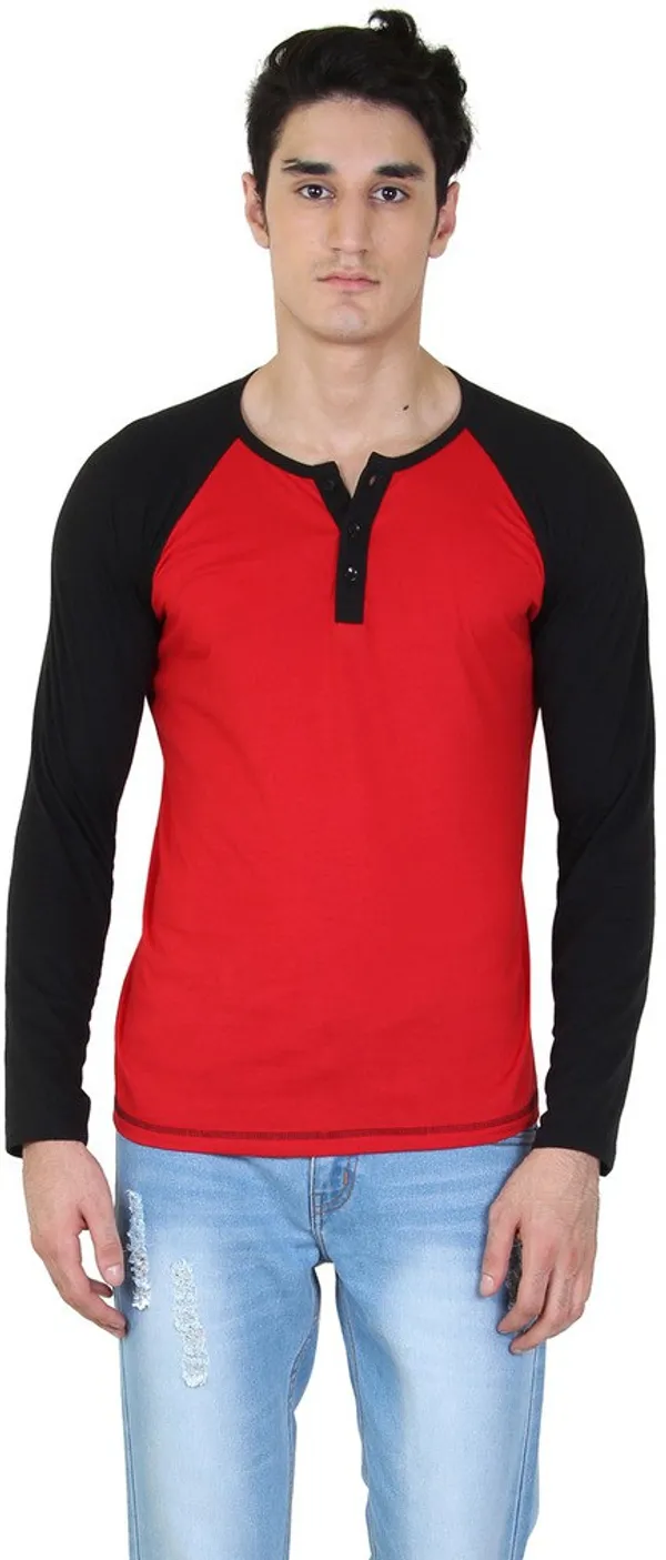 Red_Cotton_Blend_Full_Sleeve_Solid_Henley_Neck_Regular_T-Shirt_For_Men
