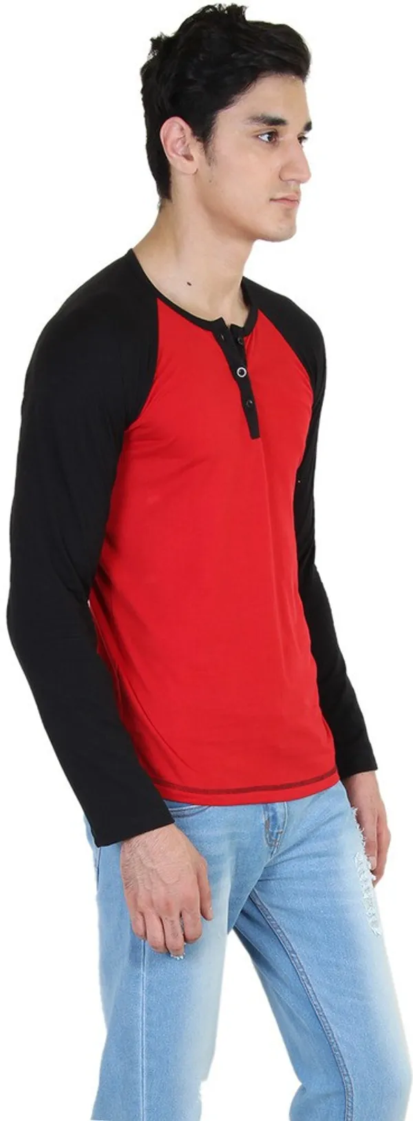 Red_Cotton_Blend_Full_Sleeve_Solid_Henley_Neck_Regular_T-Shirt_For_Men