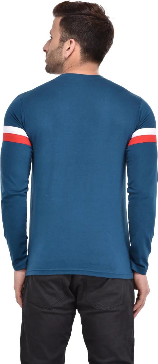 Cotton_Blend_Full_Sleeve_Solid_Round_Neck_Slim_T-Shirt_For_Men