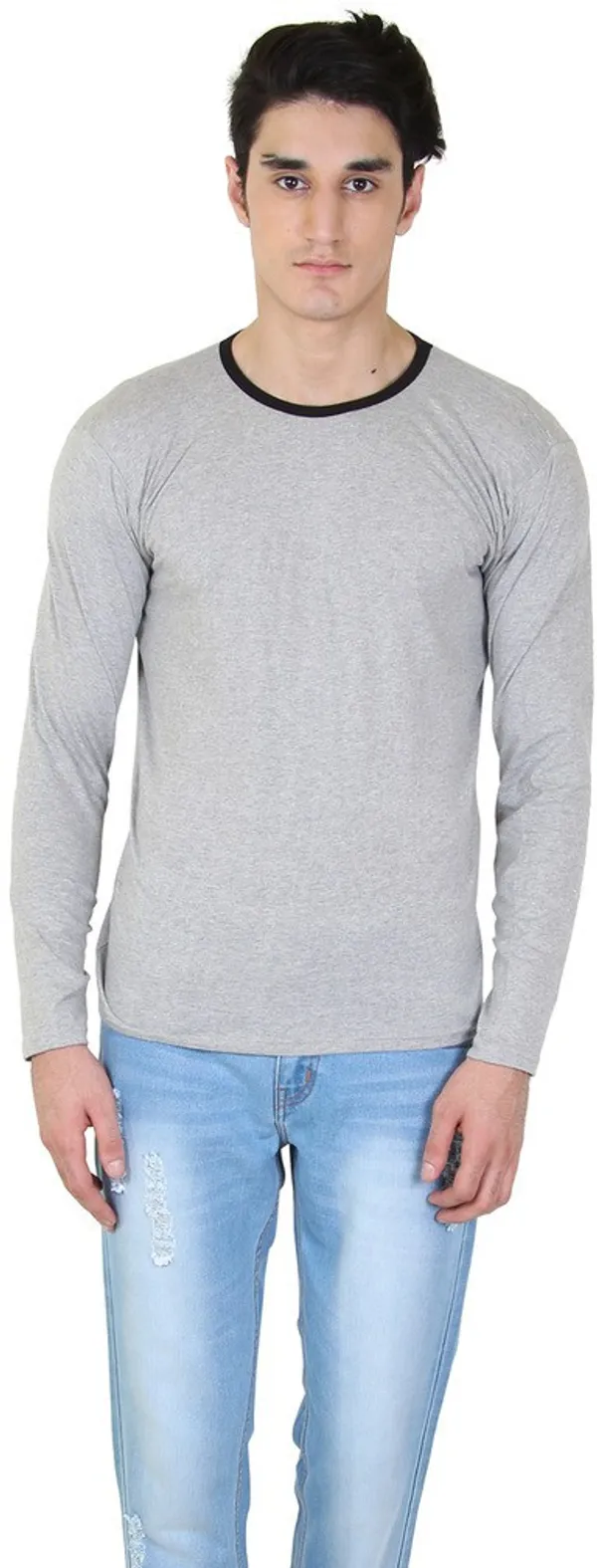 Grey_Cotton_Blend_Full_Sleeve_Solid_Round_Neck_Regular_T-Shirt_For_Men
