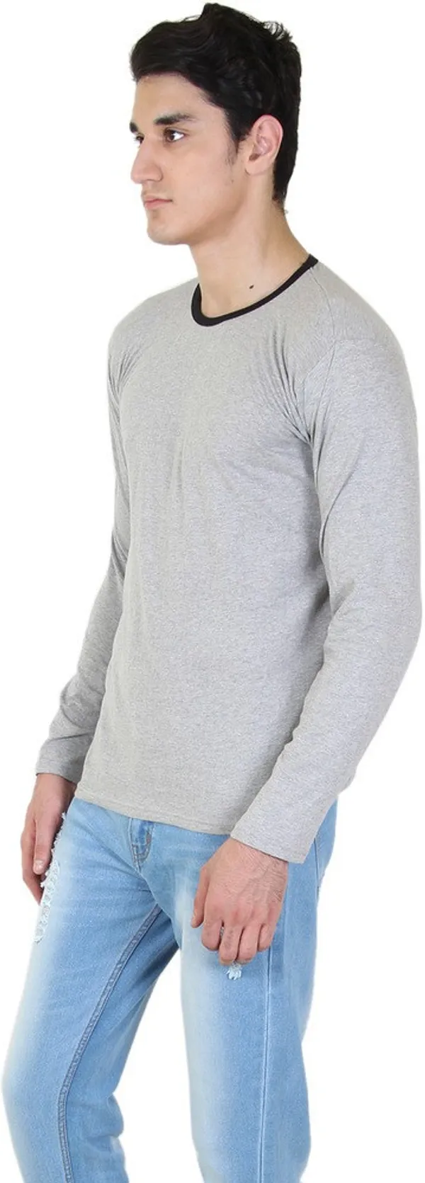 Grey_Cotton_Blend_Full_Sleeve_Solid_Round_Neck_Regular_T-Shirt_For_Men