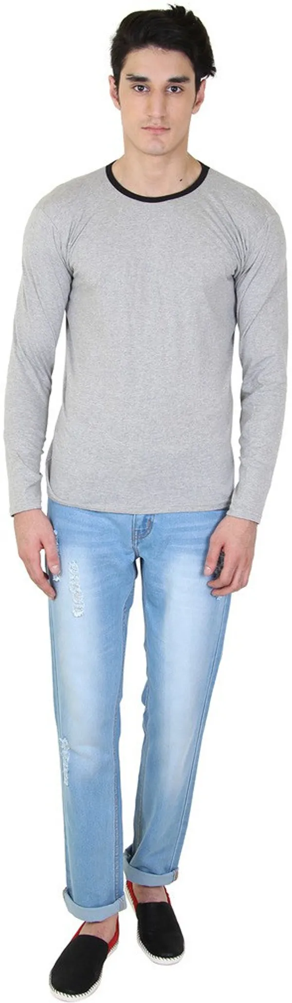 Grey_Cotton_Blend_Full_Sleeve_Solid_Round_Neck_Regular_T-Shirt_For_Men