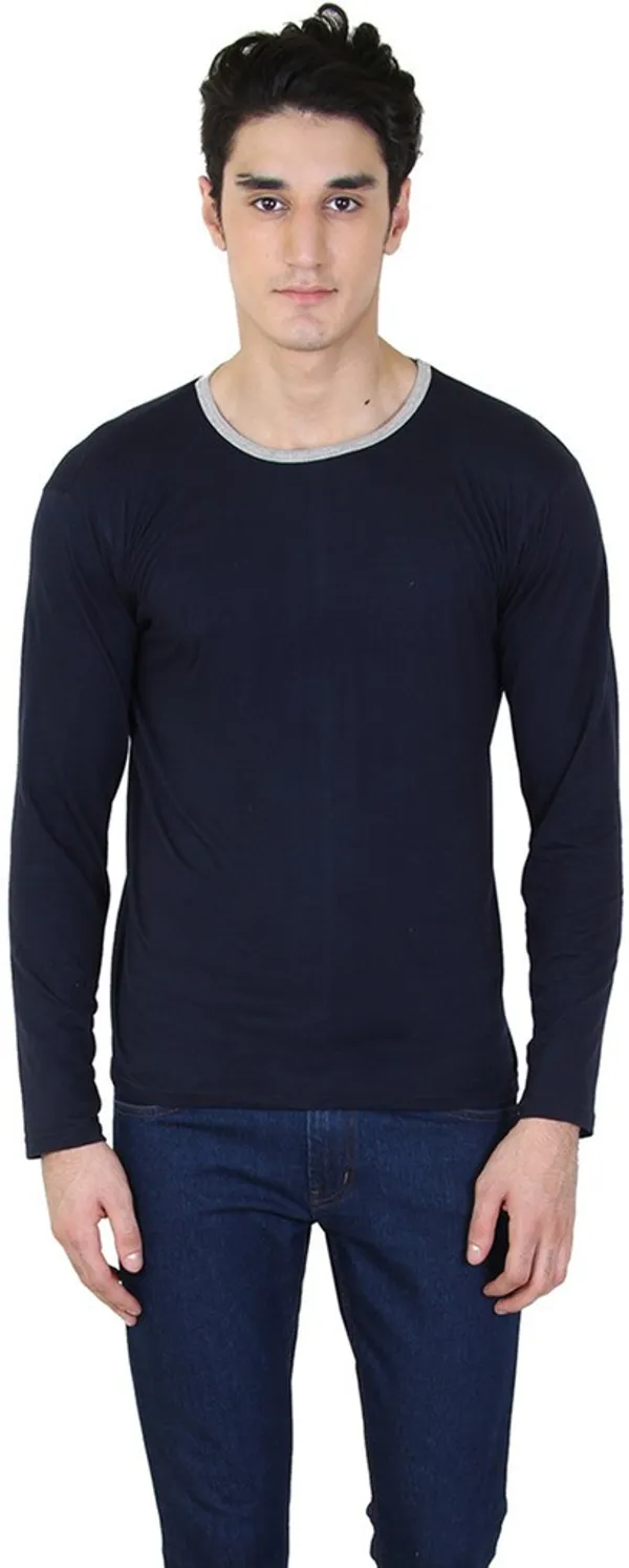 Blue_Cotton_Blend_Full_Sleeve_Solid_Round_Neck_Regular_T-Shirt_For_Men