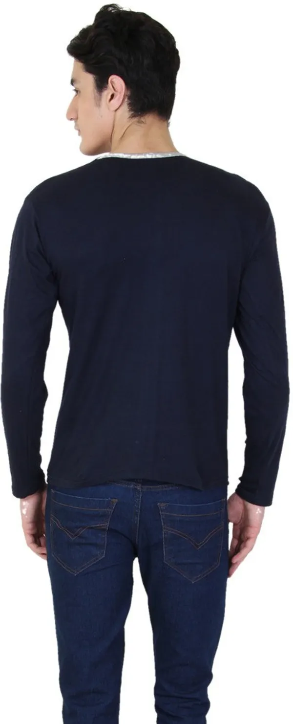 Blue_Cotton_Blend_Full_Sleeve_Solid_Round_Neck_Regular_T-Shirt_For_Men
