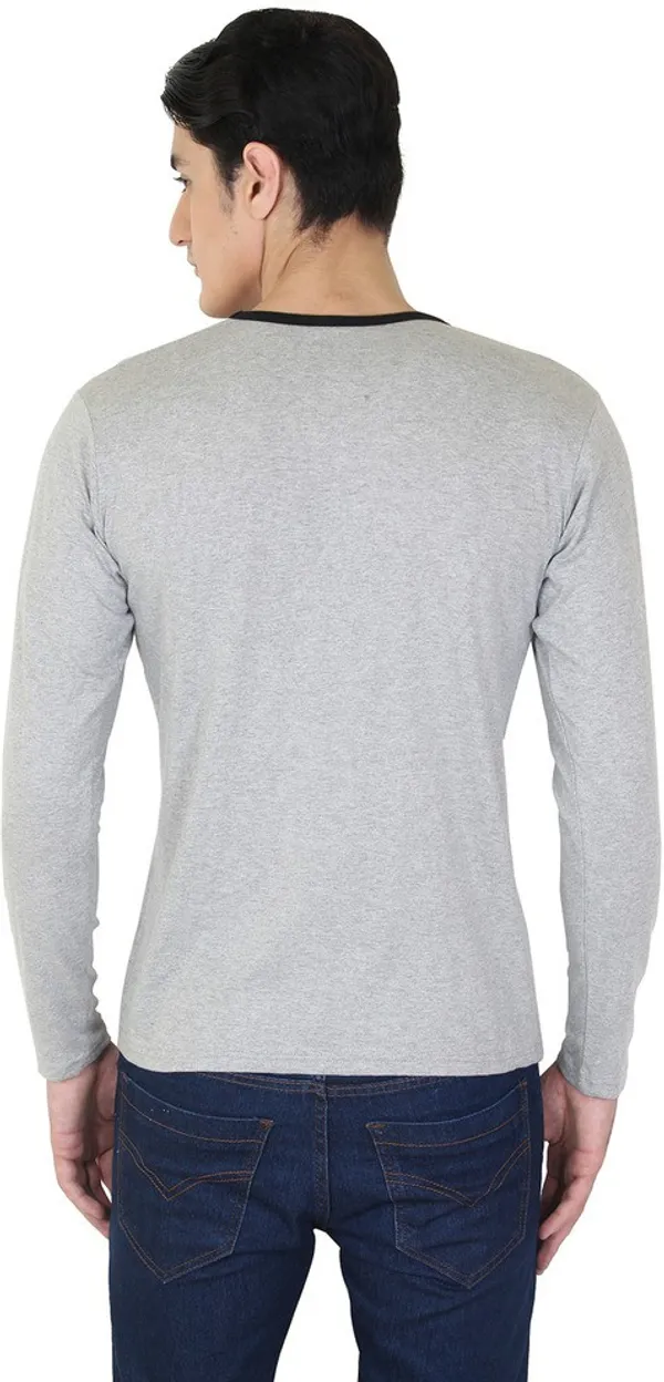 Grey_Cotton_Blend_Full_Sleeve_Solid_V_Neck_Regular_T-Shirt_For_Men