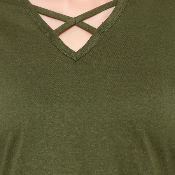 Black_Cotton_Blend_Full_Sleeve_Solid_V_Neck_Regular_T-Shirt_For_Women