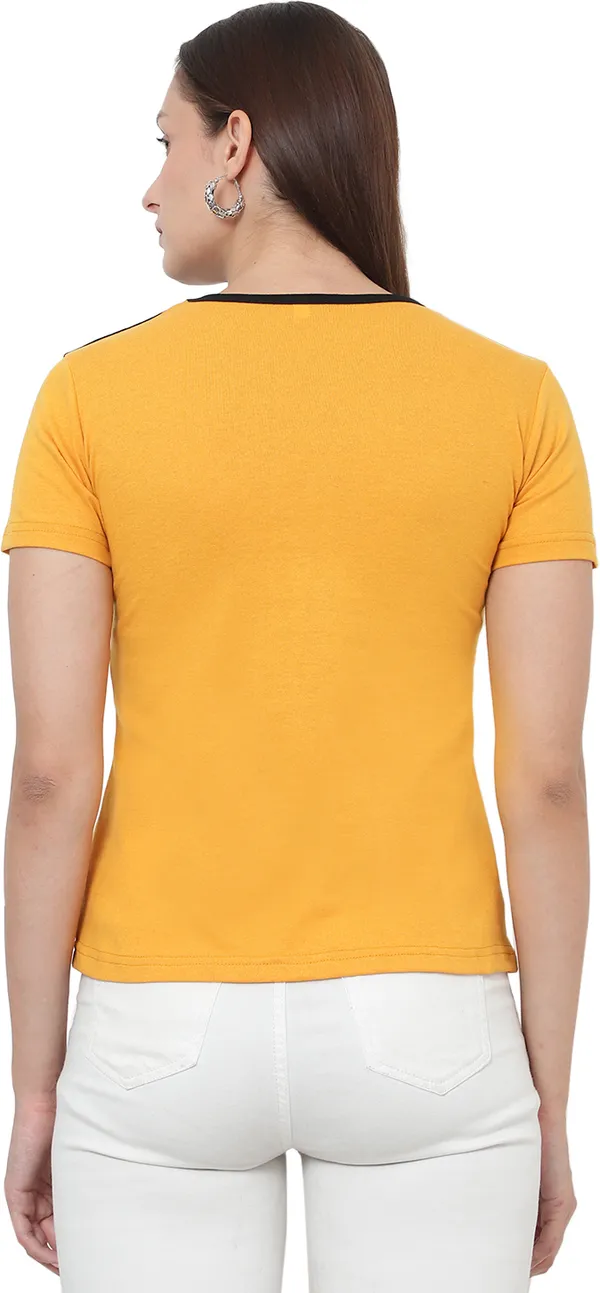 Grey_Cotton_Blend_Half_Sleeve_Colorblock_Round_Neck_Regular_T-Shirt_For_Women