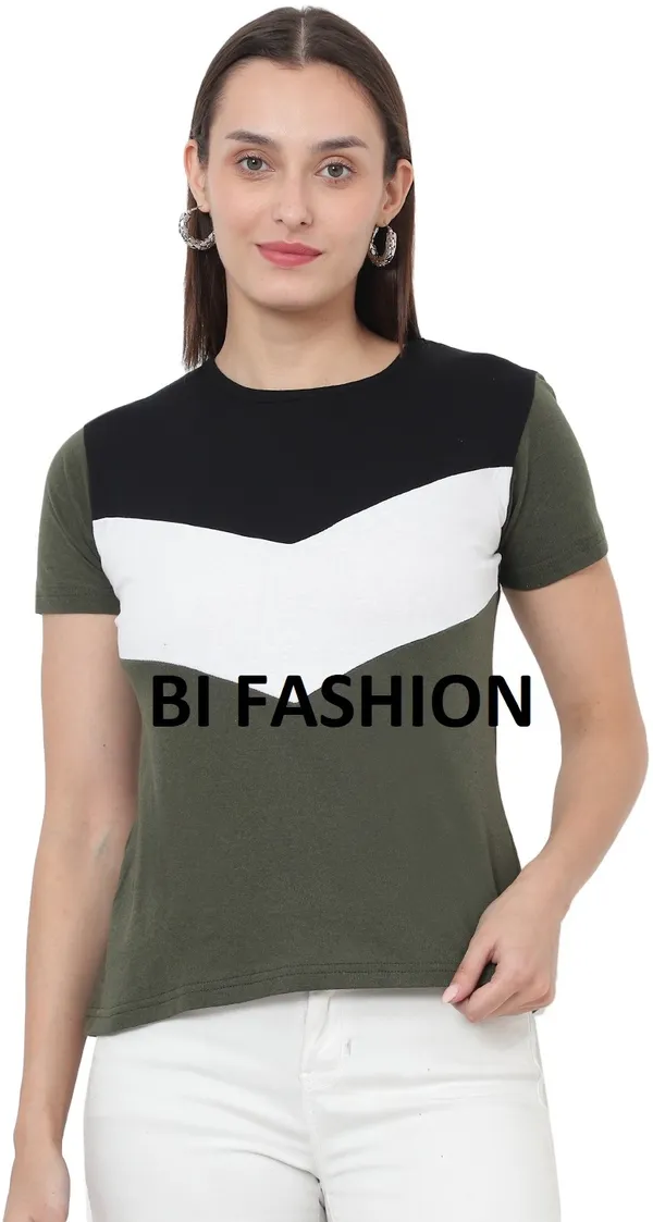 Cotton_Blend_Half_Sleeve_Colorblock_Round_Neck_Regular_T-Shirt_For_Women