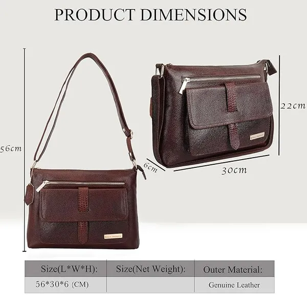 Brown_Genuine_Leather_12_Inches_Tote_Bags_for_Women_|_Shoulder_Handbag_Satchel_ToteBag_|_Side_Sling_Bag_for_Women/Girls_|_Kitty_Party/Small_Travel/Shopping