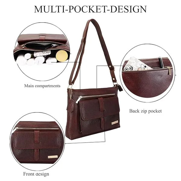 Brown_Genuine_Leather_12_Inches_Tote_Bags_for_Women_|_Shoulder_Handbag_Satchel_ToteBag_|_Side_Sling_Bag_for_Women/Girls_|_Kitty_Party/Small_Travel/Shopping