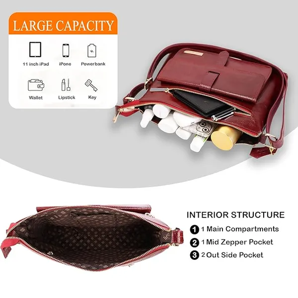 Maroon_Genuine_Leather_12_Inches_Tote_Bags_for_Women_|_Shoulder_Handbag_Satchel_ToteBag_|_Side_Sling_Bag_for_Women/Girls_|_Kitty_Party/Small_Travel/Shopping