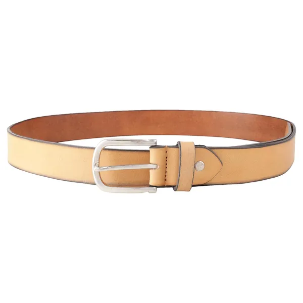 Orange_Leather_Single_Prong_Metal_Buckle_Belt_For_Men