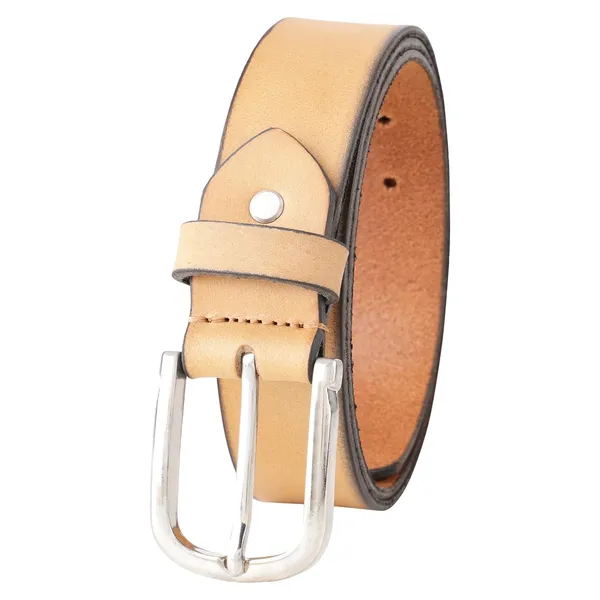 Orange_Leather_Single_Prong_Metal_Buckle_Belt_For_Men