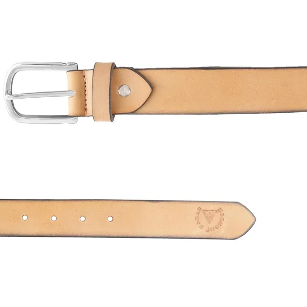 Orange_Leather_Single_Prong_Metal_Buckle_Belt_For_Men
