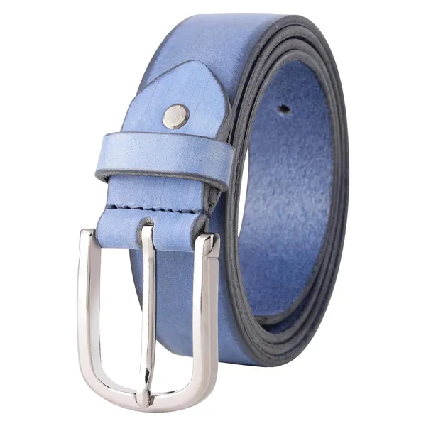 Blue_Leather_Single_Prong_Metal_Buckle_Belt_For_Men