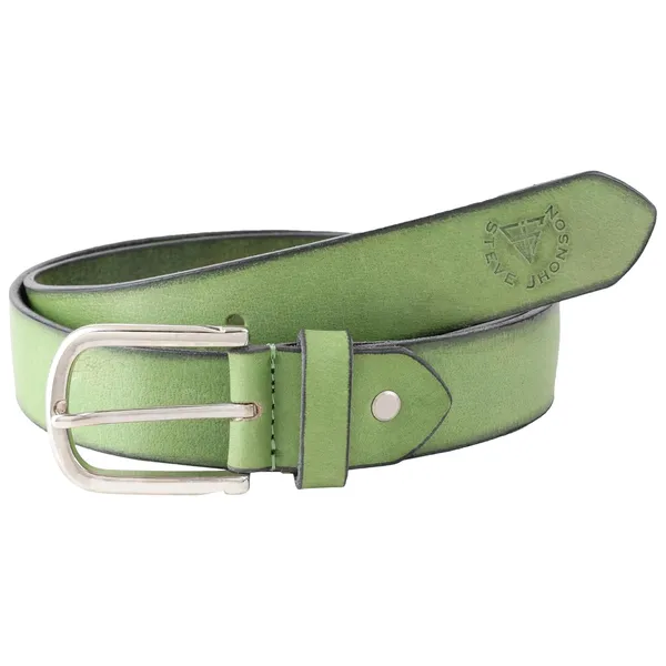 Green_Leather_Single_Prong_Metal_Buckle_Belt_For_Men