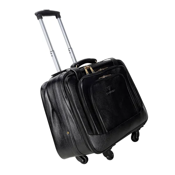 Black_4_Wheel_Cabin_Trolley_Bag_for_Men_|_Premium_Leather_Trendy_Design_Trolley_Bag