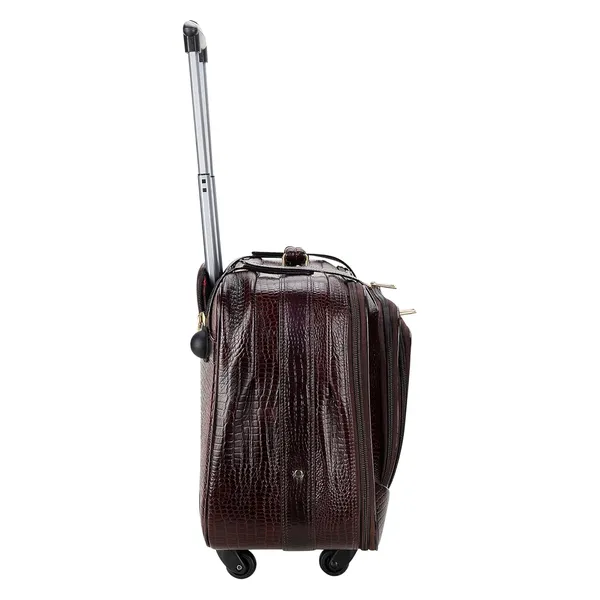 Brown_Croco_4_Wheel_Cabin_Trolley_Bag_for_Men_|_Premium_Leather_Trendy_Design_Trolley_Bag