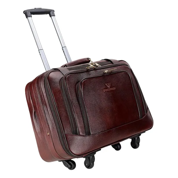 Brown_Plain_4_Wheel_Cabin_Trolley_Bag_for_Men_|_Premium_Leather_Trendy_Design_Trolley_Bag