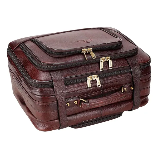 Brown_Plain_4_Wheel_Cabin_Trolley_Bag_for_Men_|_Premium_Leather_Trendy_Design_Trolley_Bag