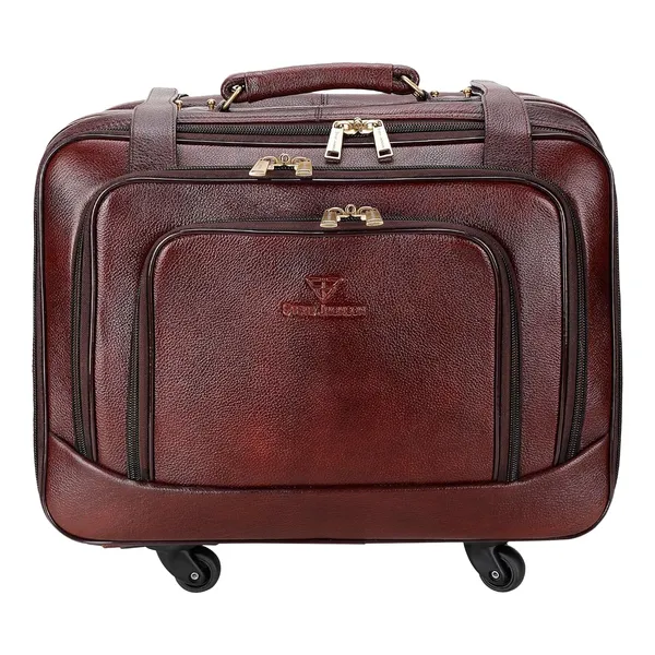 Brown_Plain_4_Wheel_Cabin_Trolley_Bag_for_Men_|_Premium_Leather_Trendy_Design_Trolley_Bag